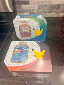 Sealed Pokemon tins 30th anniversary. I have 2 available. 
$70 each 
140 for 2