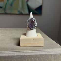 Adjustable Amethyst Gemstone Ring ( firm on price )