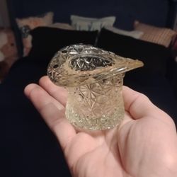Antique Glass Top Hat 