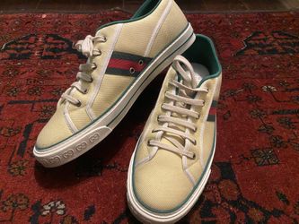 GUCCI Tennis 1977 Butter Cotton Off White Beige Sneaker Size 14