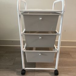 3-Drawer Rolling Organizer Cart