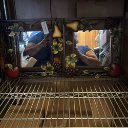 Set De Cuatro Espejos De Fruta Nuevos En Caja De Home Interios