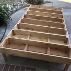 Custom Beautiful privacy wall Frame Planter Box Garden Bed cedar redwood Mother’s Day Best Gift 