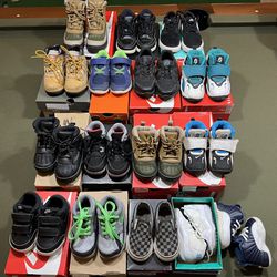 Kids Jordans, Nike, Timberland, Vans Shoes 