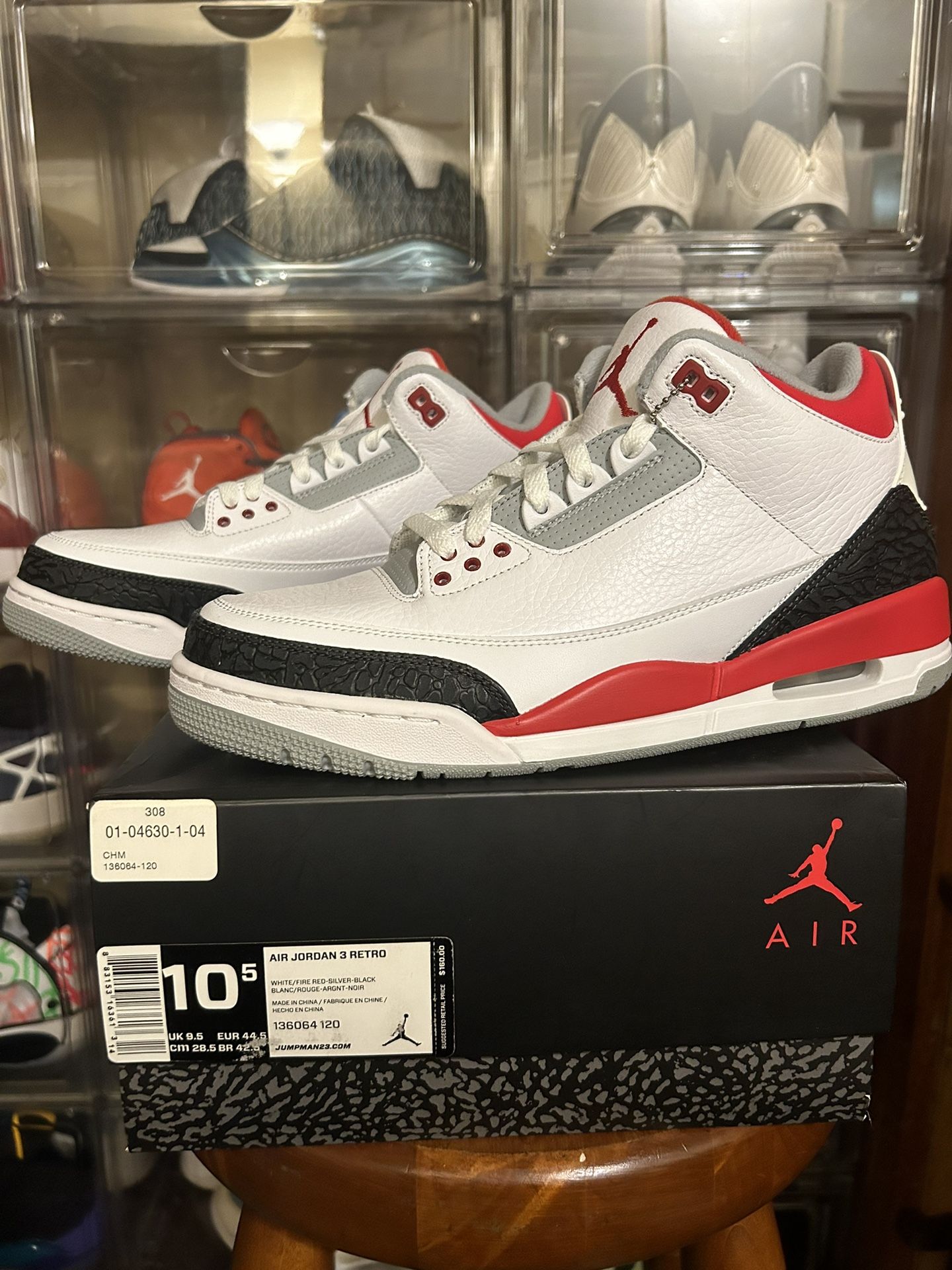 Jordan 3 Retro Fire Red Size 10.5 Vnds display picture 2