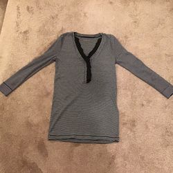 NWOT-J.crew T shirt with silk ruffle neck