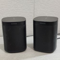 Sonos One Gen 2 Model S18 Stereo Pair — Smart Wi-Fi Speakers with Voice Control 
