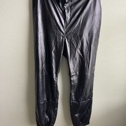 Leather Jogger Pants