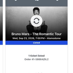 Bruno mars Tickets