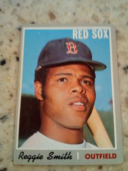Vintage 1970 Topps baseball/ Reggie Smith/ red Sox/ outfield/ card # 215