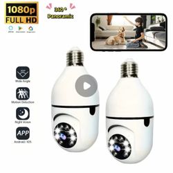 1080P HD PTZ Wi-Fi Smart Light Bulb Security Camera NEW