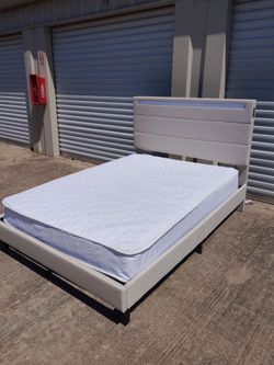 Full size bed frame with mattress