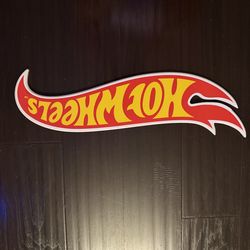 Hot wheels wall sign