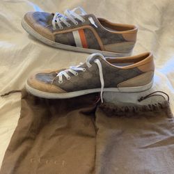 Men's Gucci Brown and Cognac Leather Sneaker 