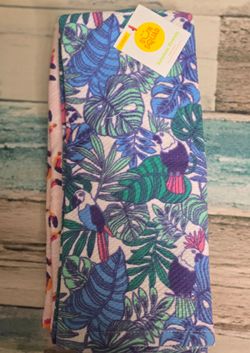 Sun Squad 2-Pack Kitchen Towels – Tropical Bird Print