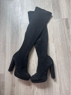 Black suede over the knee boots, Aldo, 37