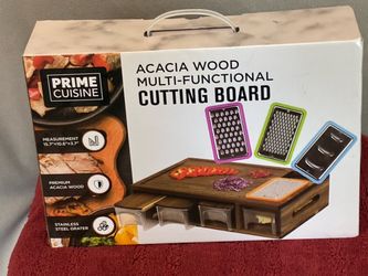 Title: Prime Cuisine Acacia Wood Multi-Functional Cutting Board – New