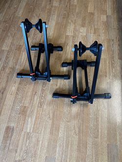 Foldable Alloy Bike Stand Black Bicycle Parking Rack Bike Floor Parking Holder