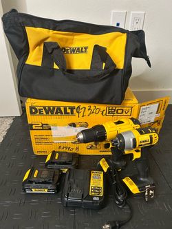 DEWALT 20V MAX Cordless Drill/Impact 2 Tool Combo Kit with (2) 20V 1.3Ah Batteries, Charger, and Bag