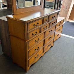 Used Dresser , Mirror, And Night Stand 