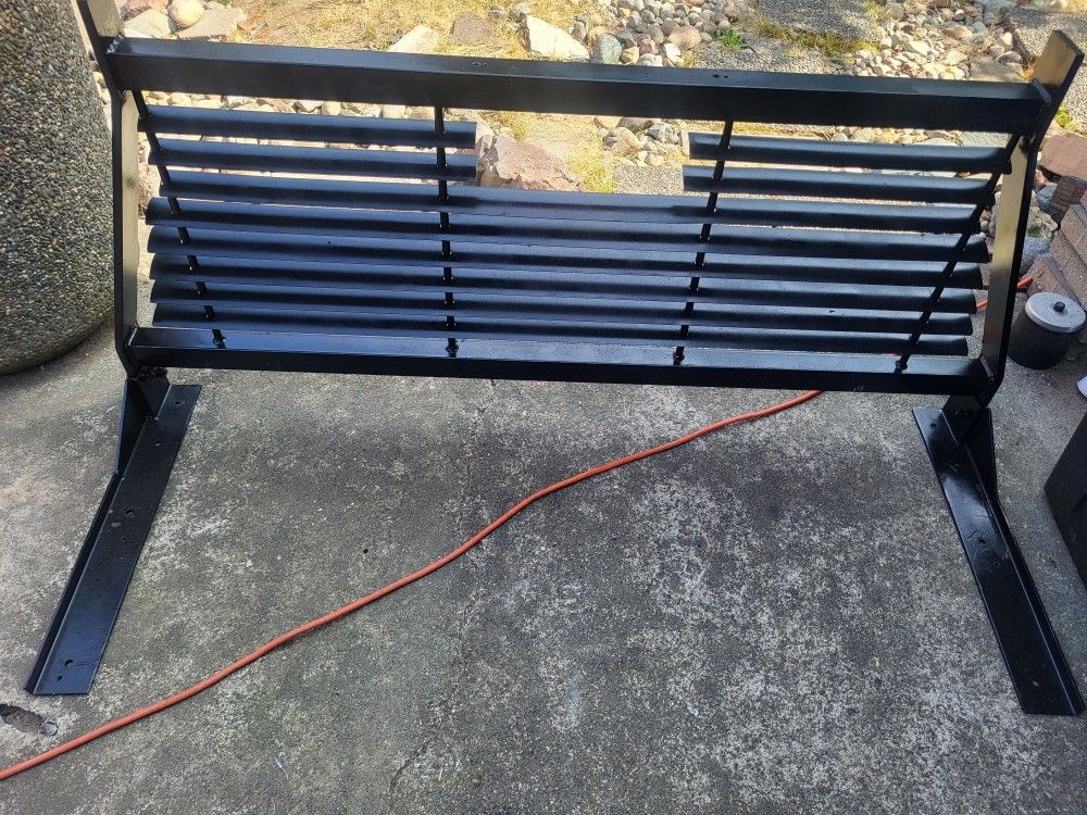 RKI Black Rear Window Grille and Ladder Rack
