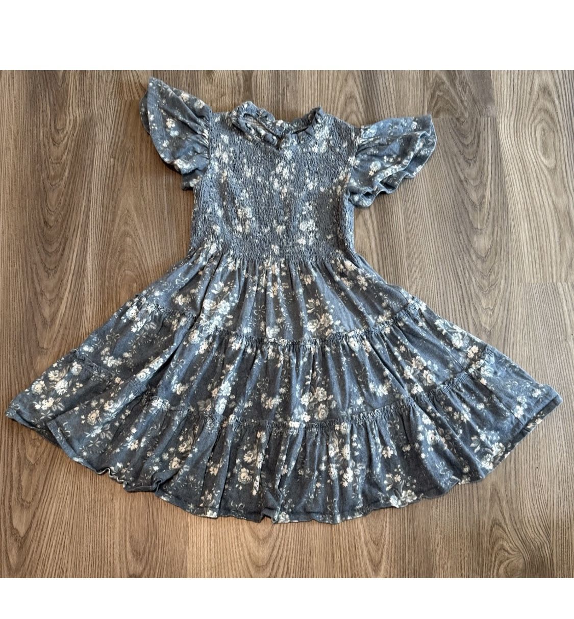 Polo Ralph Lauren Floral Print Smocked Tiered Cotton Dress Girls M8-10 Msrp $79