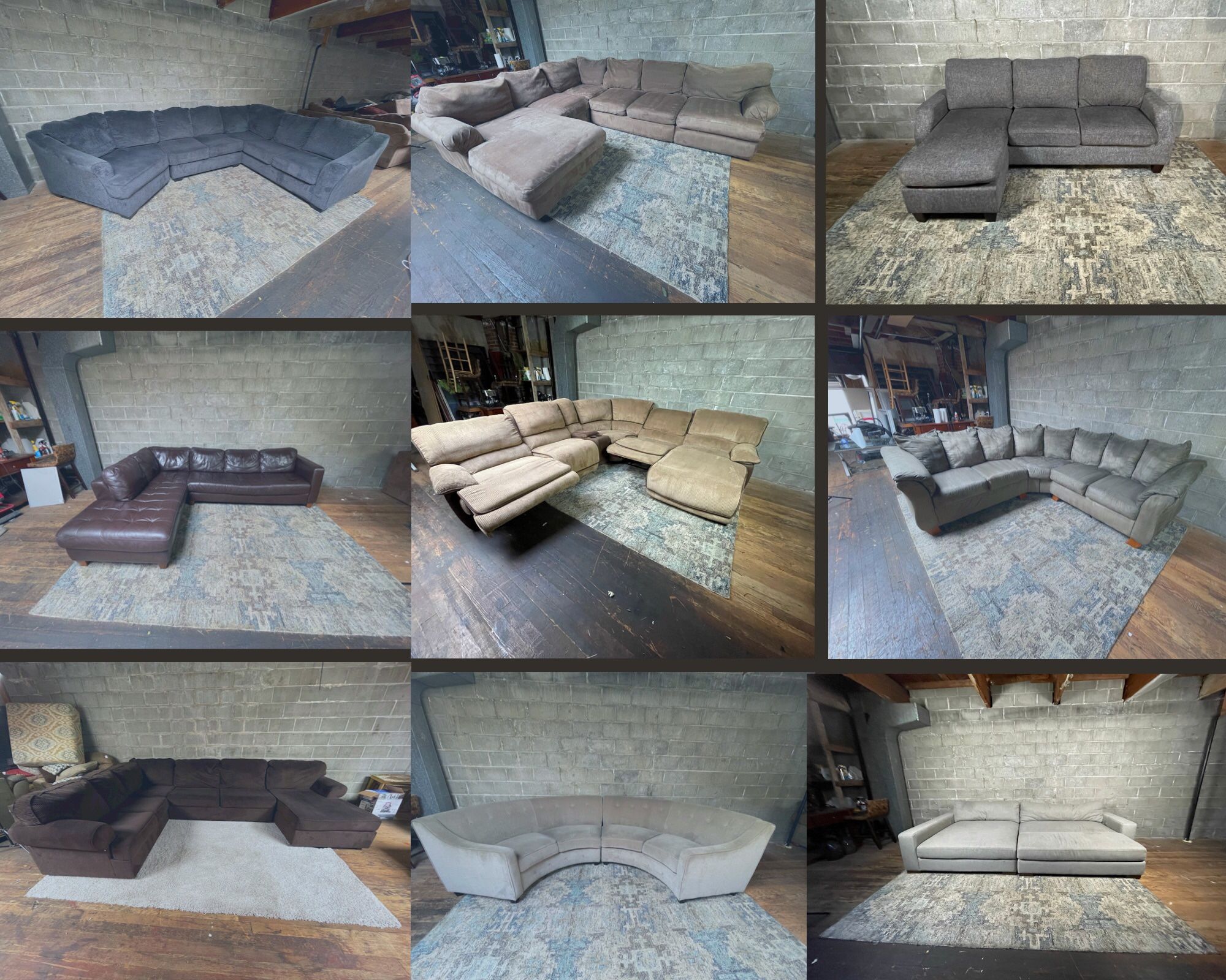 We Sell Sectionals Couches Wrap Arounds Recliners Pullouts Loveseats Chairs Tables Furniture