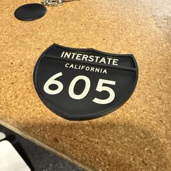 3D Printed Freeway Sign And Laser Engraved 