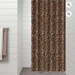 2 Cheetah Leopard Print Shower Curtains