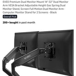 Eveo Dual Monitor Arm Mount