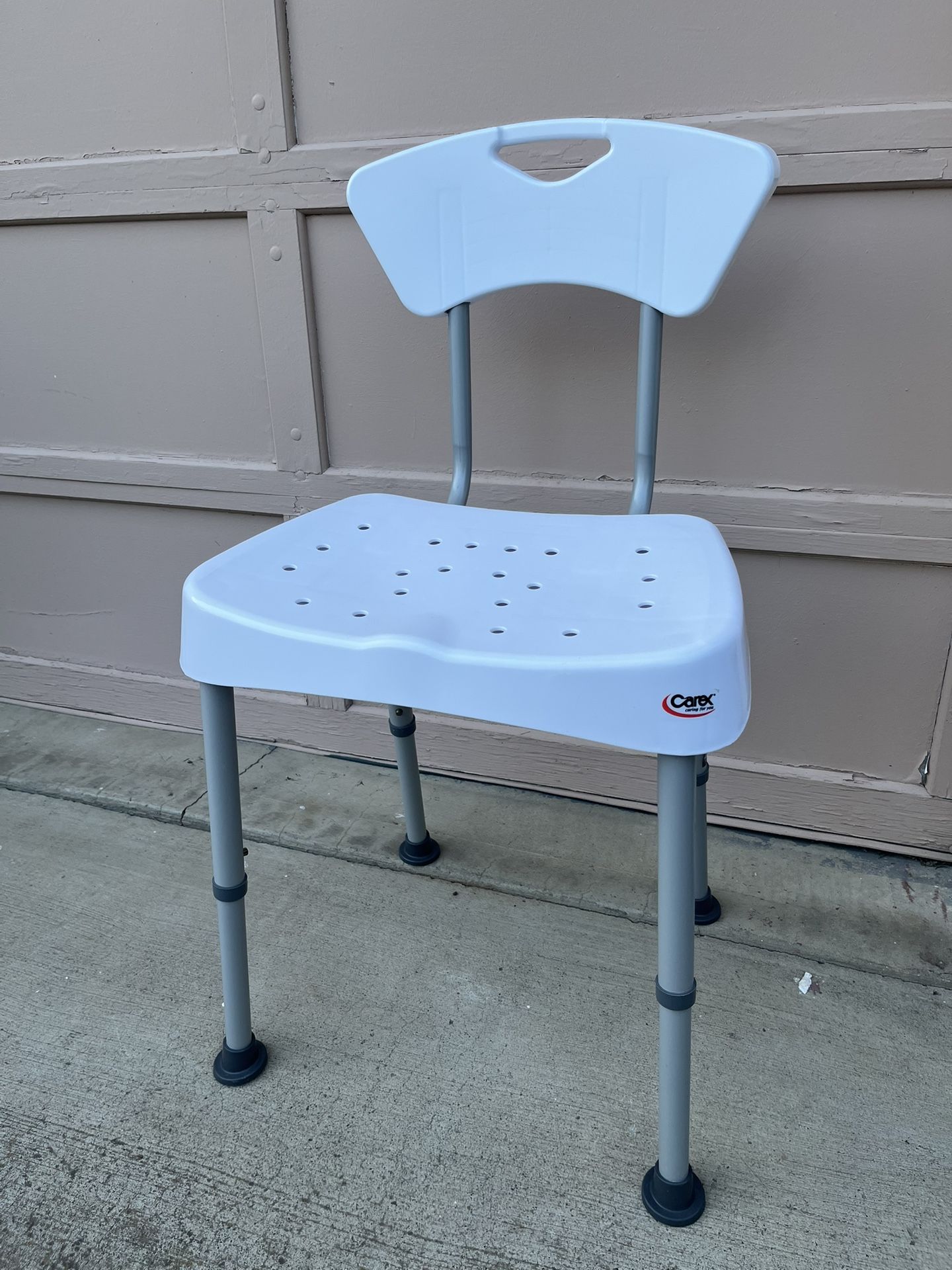 Adjustable Carex shower chair w/ backrest