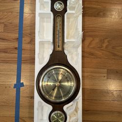 Mid-Century Japan made German Banjo Style Barometer Weather Station
