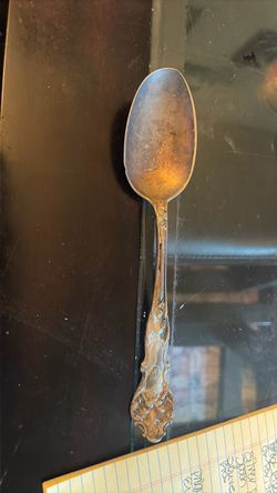 Silver plated serving spoon
