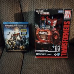 TRANSFORMERS ACTION FIGURE AND BLURAY MOVIE
