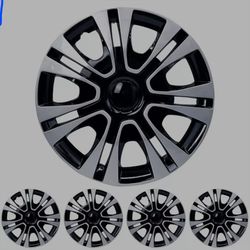 " Set of 4 Wheel Covers Snap On Hubcaps Full Hub Caps fit R15 Tire & Steel Rim