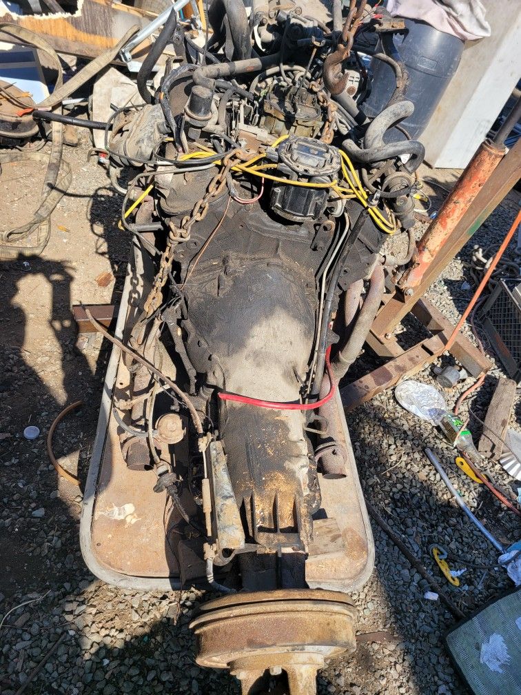 Chevy 454 Big Block Engine With Tranny