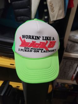 Sickö "Workin' Like a Sicko" Neon Green and White Trucker Hat.
