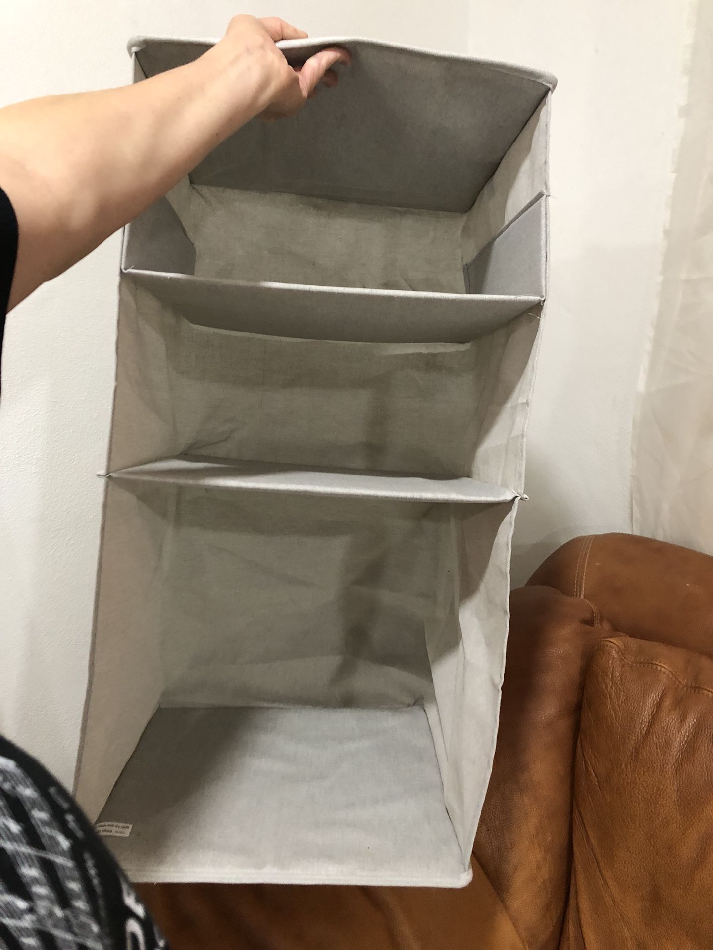 Hanging Closet Organizer $7 ! Dresser Fabric Bin Sturdy