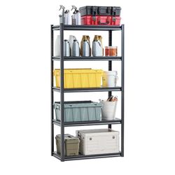 266 Storage Shelves, 2000 lbs, 5 Tier Garage Storage Shelving, 18" D x 36" W x 72" H Adjustable Metal Shelves for Garage Shelves Utility Rack Shelf, I