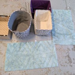 Used good condition home storage and bath rugs accessories
