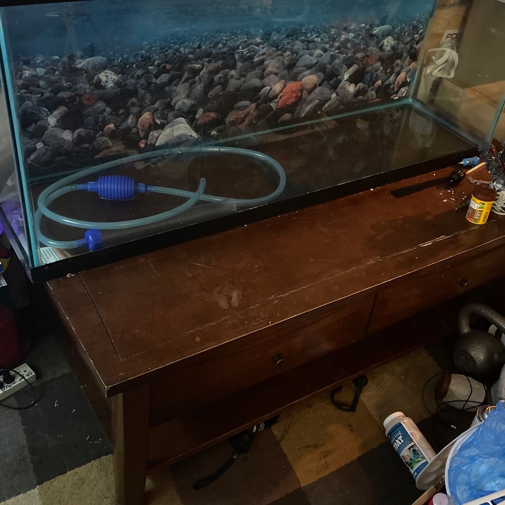 55 Gallon Fish Tank & Table Stand