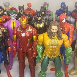 12" SUPER HEROES DC AND MARVEL 