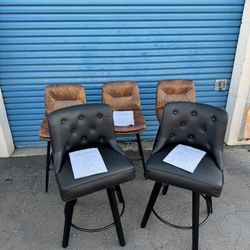 New Open Box Barstool Chairs Matching Set 