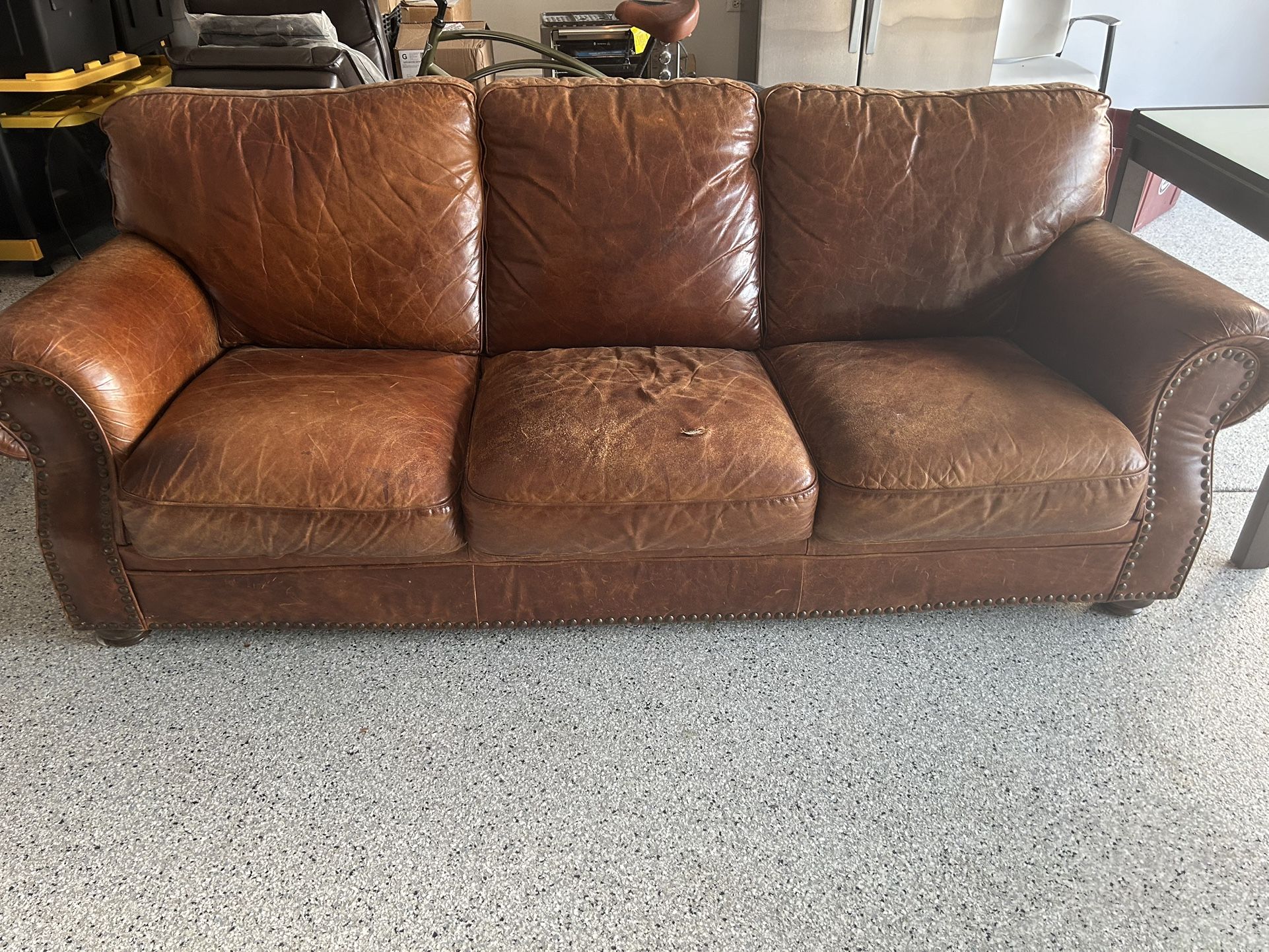 Leather couch