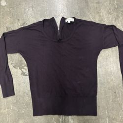 LOFT Deep Purple Knit Top Unique and Functional 
