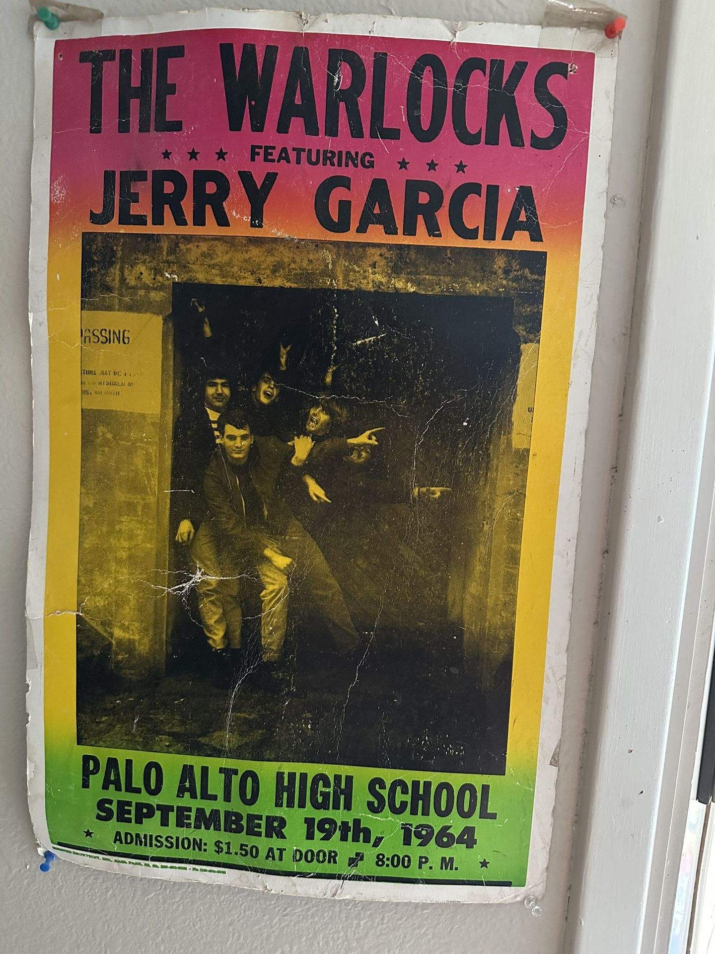 1964 Warlocks Ft Jerry Garcia Poster