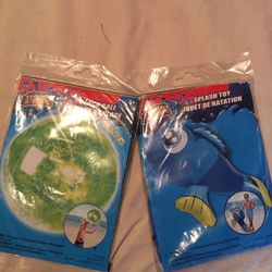 Set Of Inflatable Glitter Beach Ball
