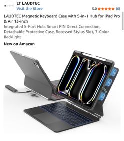 LAUDTEC Magnetic Keyboard Case for iPad Pro & Air 13-inch