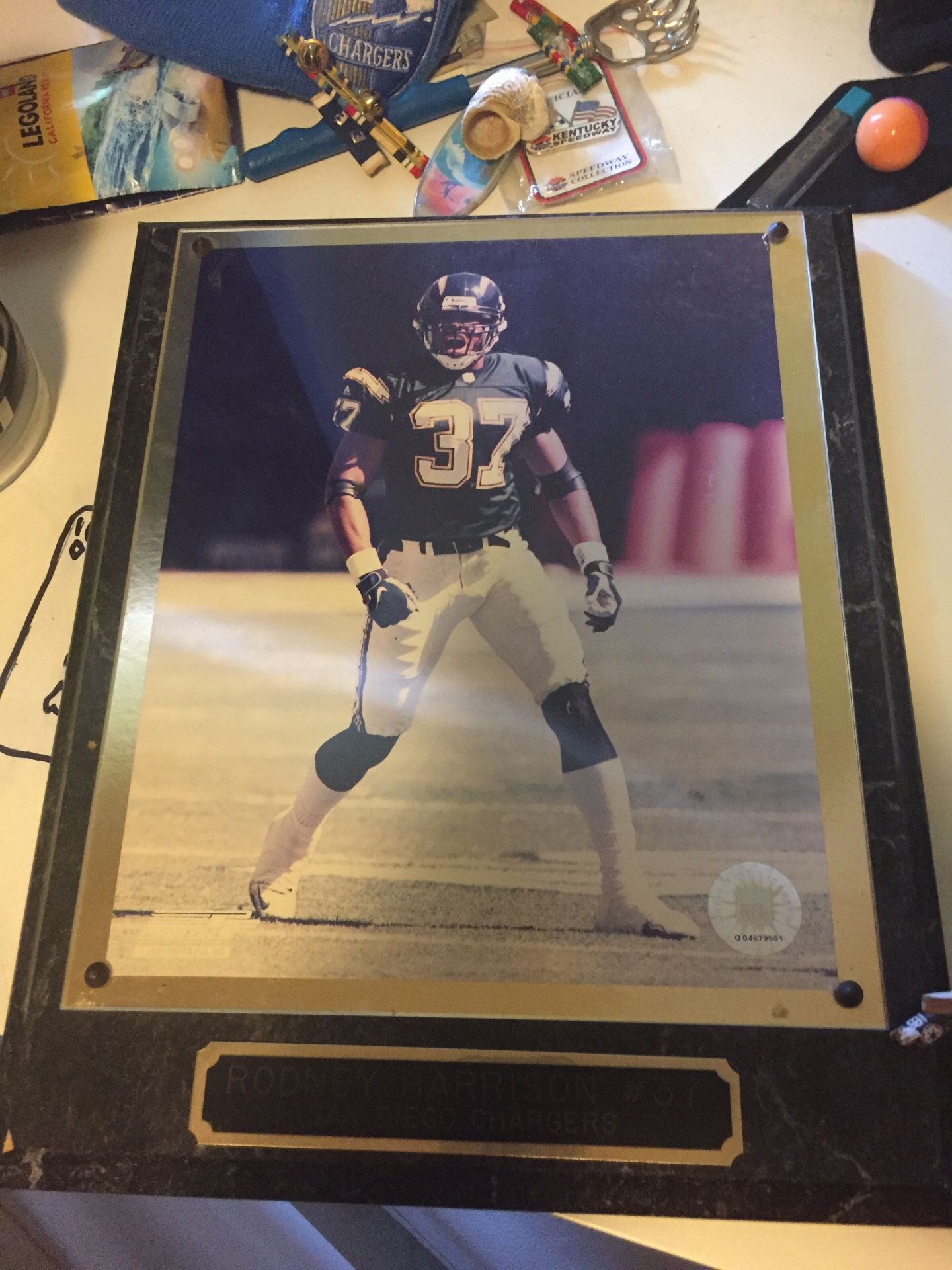 NFL Rodney Harrison plaque