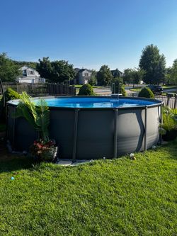 Ultra XTR 18 ft. x 52 in. Round Frame Above Ground Swimming Pool Set with Pump, 52 in. Depth
